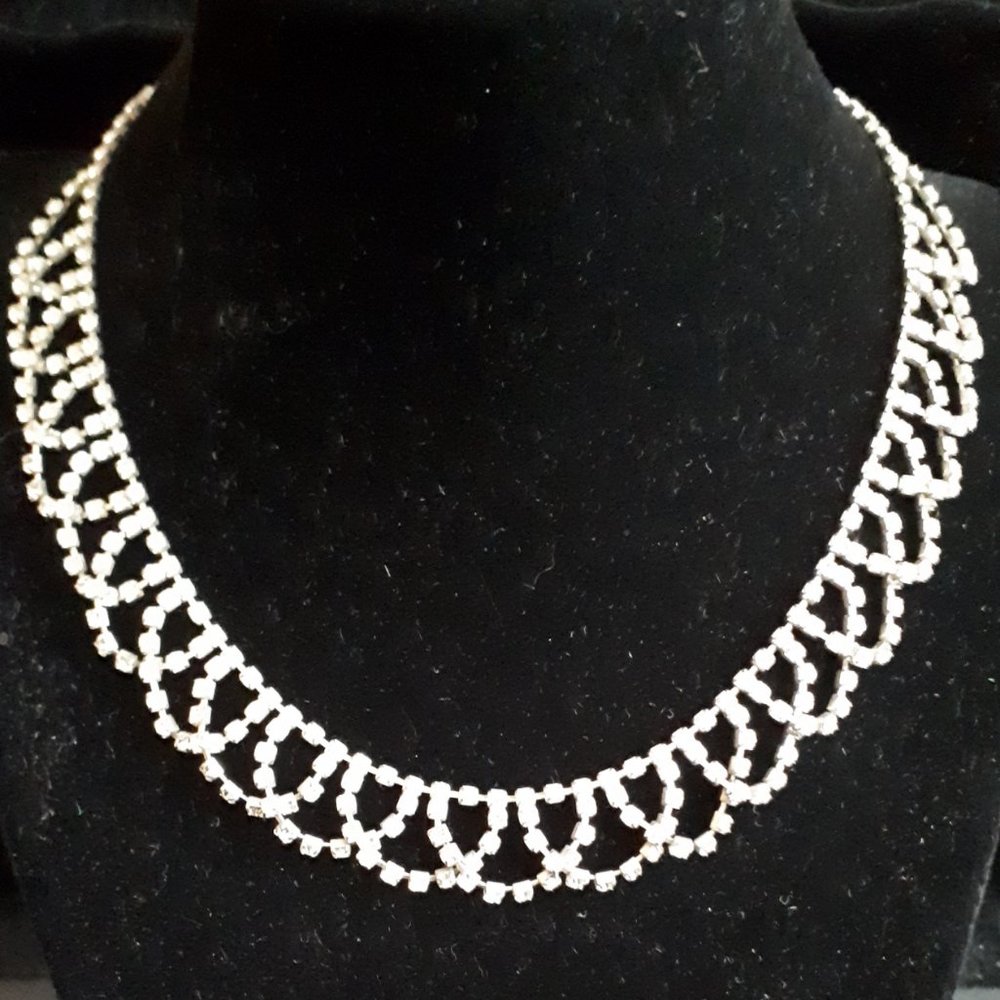 1960's Rhinestone Necklace - Picture 6 of 6